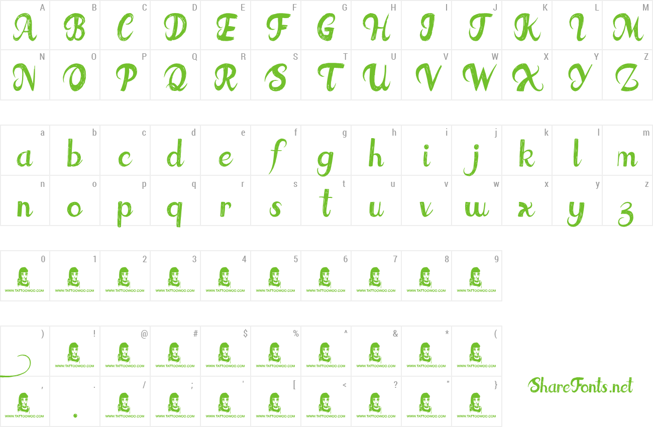 Font Fat Tats preview